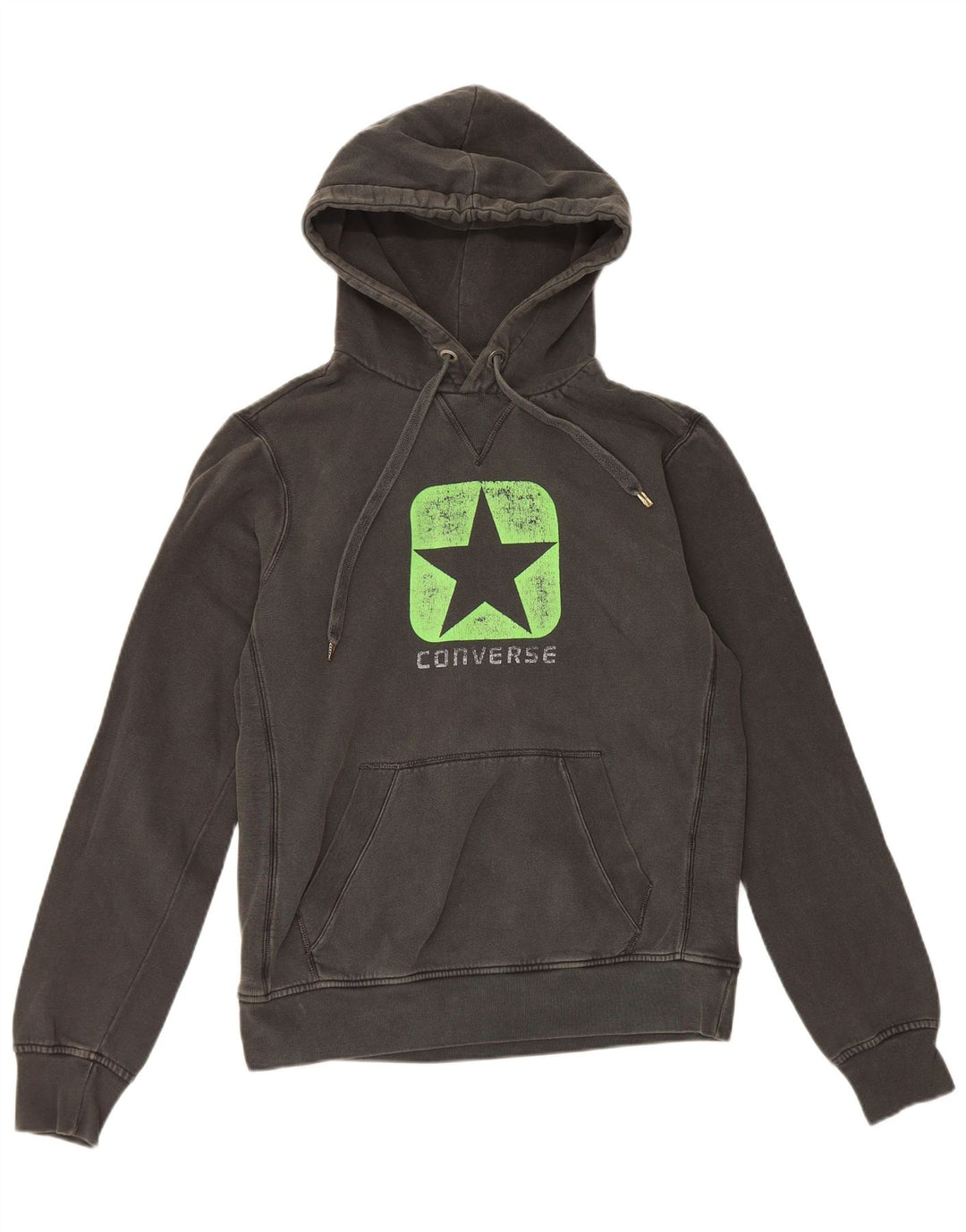 Converse Pull à Capuche Graphique Homme Gris Moyen Coton