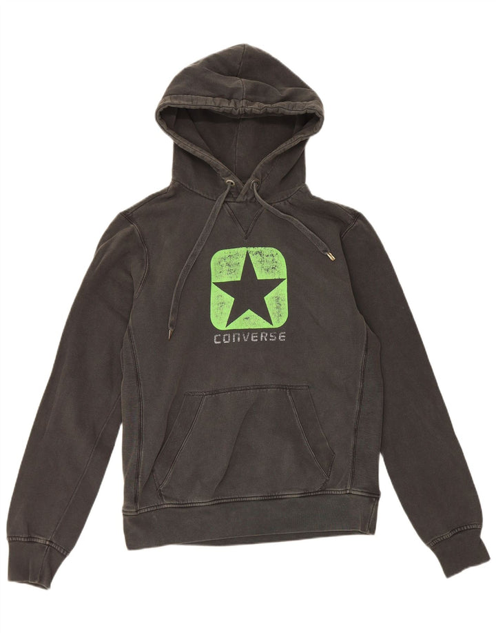 Converse Pull à Capuche Graphique Homme Gris Moyen Coton