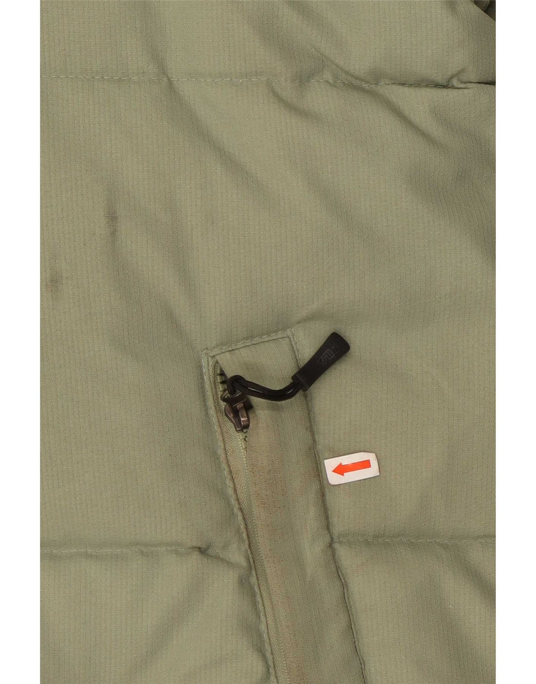 Fila Veste matelassée à capuche pour homme UK 40 Large Vert Colorblock Polyester