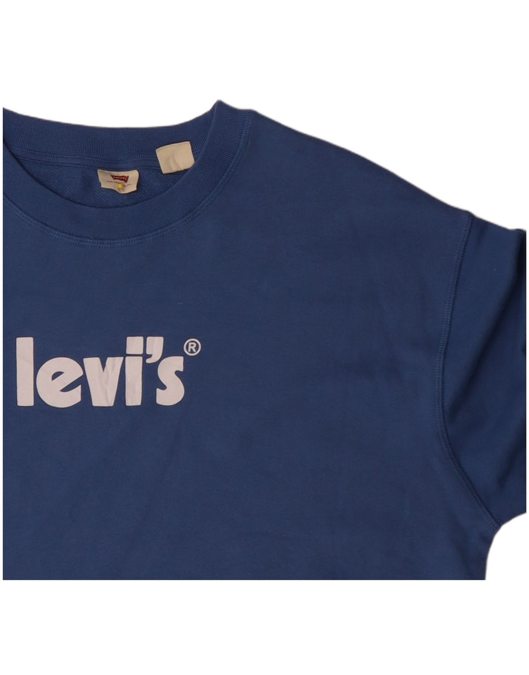 Levi's Sweat-Shirt Graphique Femme UK 16 Large Bleu Coton