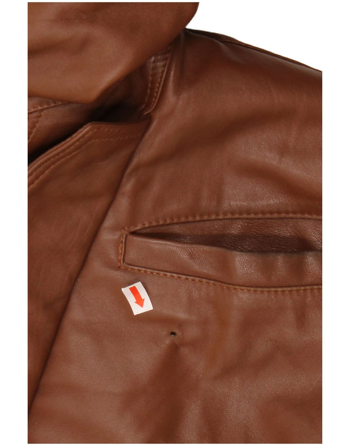 veste en cuir homme vintage UK 42 XL Cuir Marron