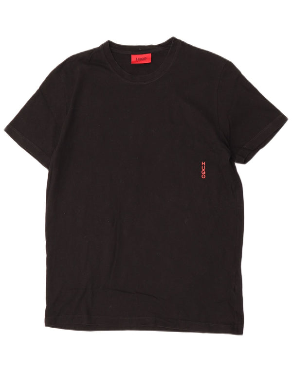 Hugo Boss Hommes T-Shirt Top Petit Noir Coton