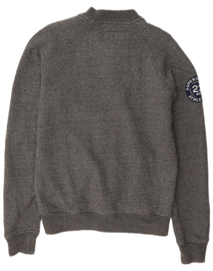 Superdry Veste de Survêtement Homme Gris Moyen Coton