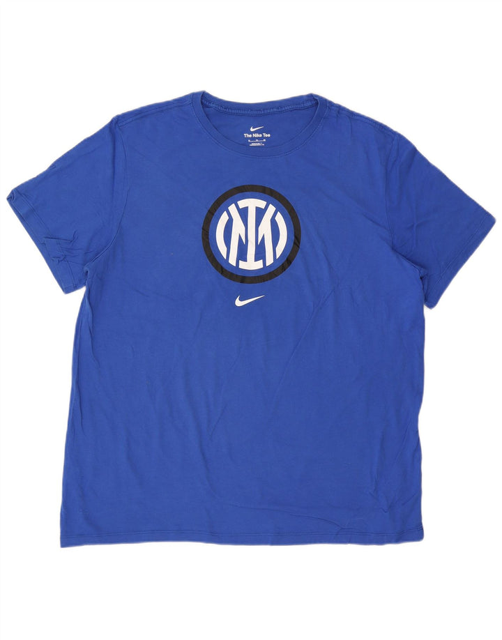 NIKE Homme Inter Milan Graphic T-Shirt Top XL Bleu Coton