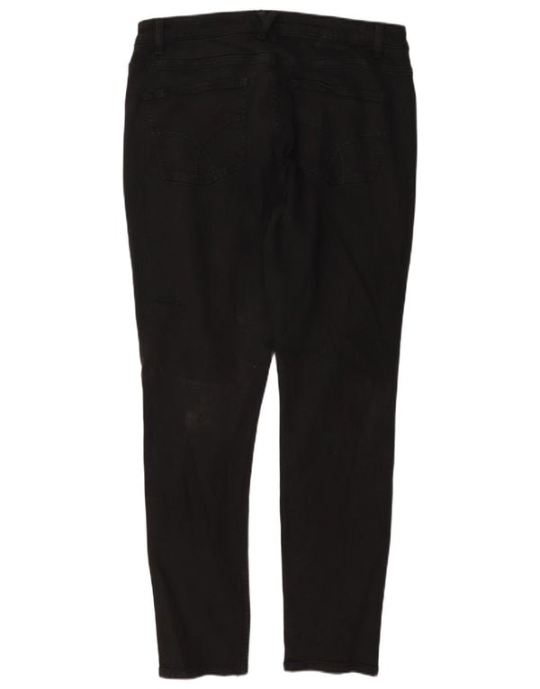 Crew Clothing Jean skinny pour femme UK 14 Large W34 L30 Noir Coton