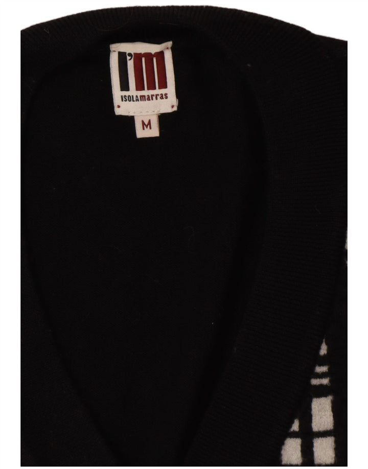 I'M ISOLA MARRAS Débardeur long pour femme UK 14 Medium Noir Rayé