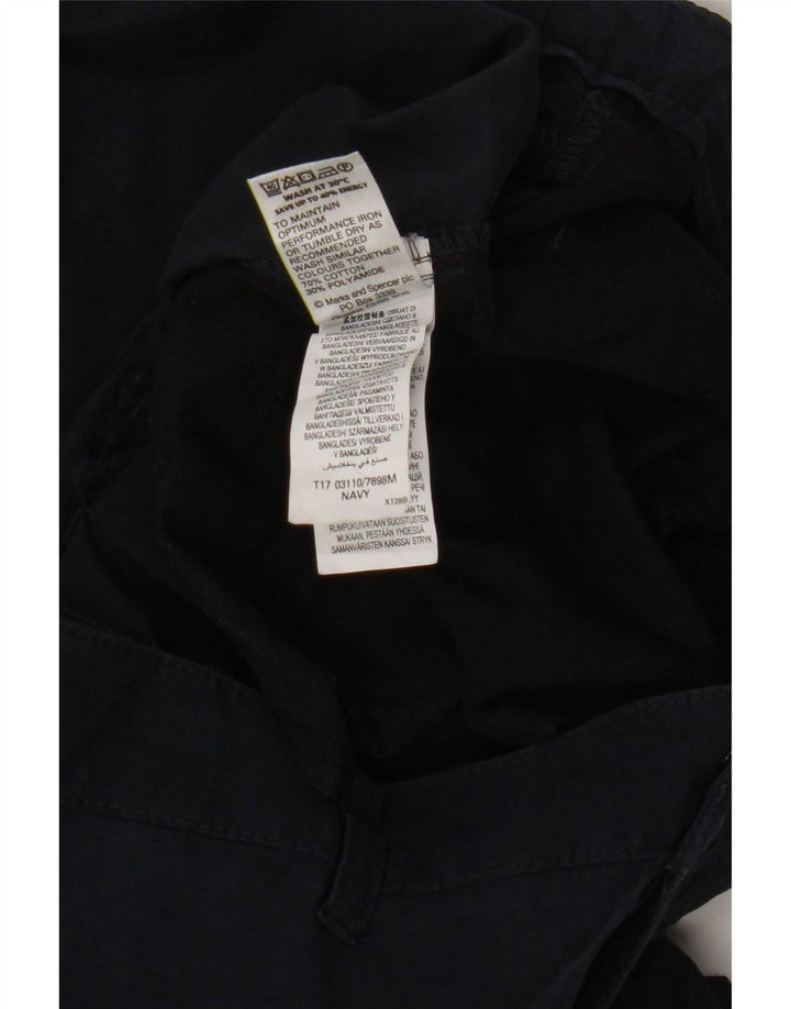 Marks & Spencer Short Cargo Homme W38 XL Bleu Marine Coton