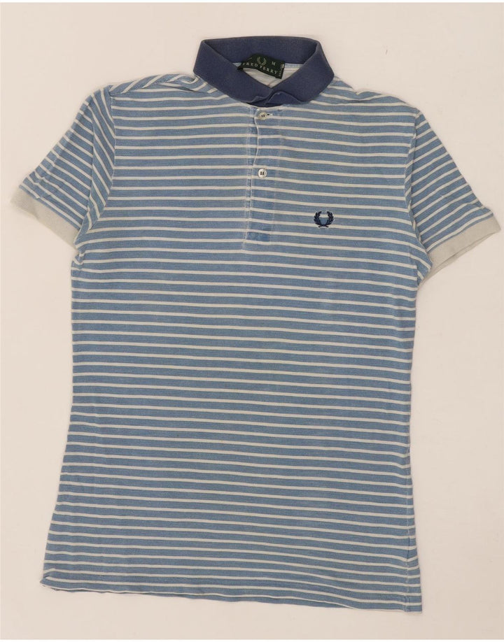 Fred Perry Polo Homme Bleu Moyen Rayé Coton