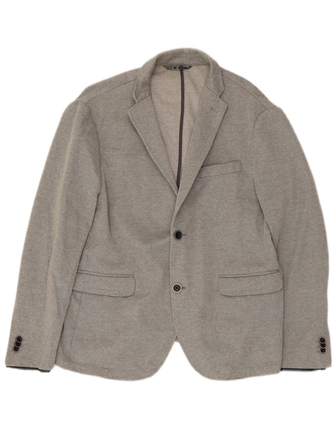 Zara Veste Blazer 2 Boutons Homme EU 56 XL Gris Polyester