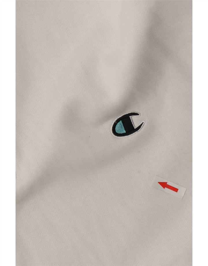 Champion Sweat-shirt à col zippé pour homme Grand coton blanc