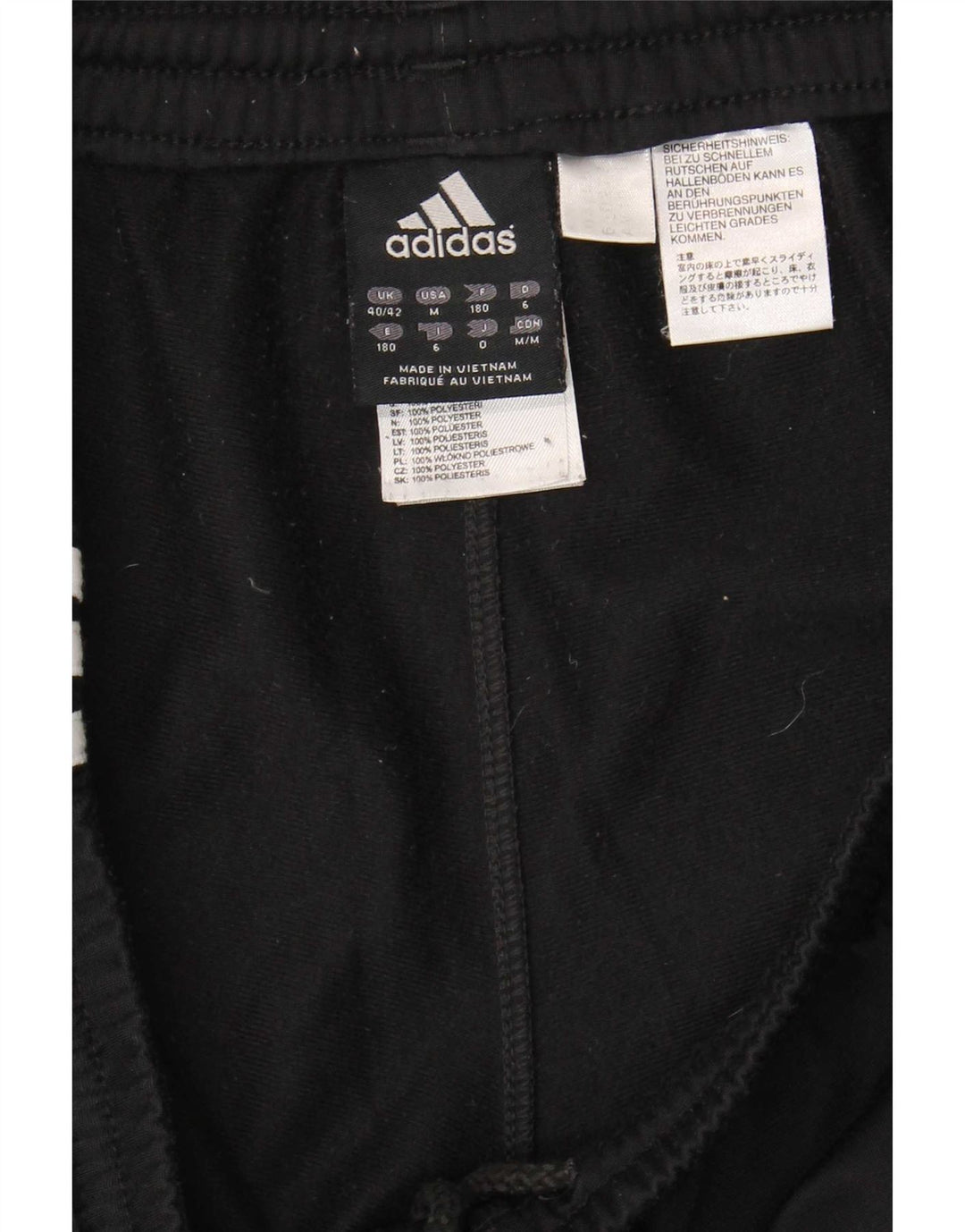 Adidas Pantalon de survêtement pour homme UK 40/42 Medium Noir Polyester