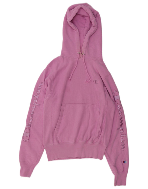 Champion Pull à capuche surdimensionné pour femme Reverse Weave Graphic UK 6 XS Rose