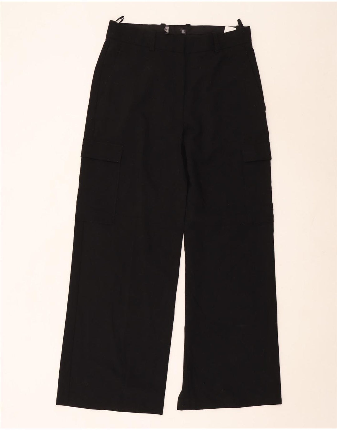 Marks & Spencer Pantalon cargo droit pour femme UK 12 Medium W30 L30 Noir