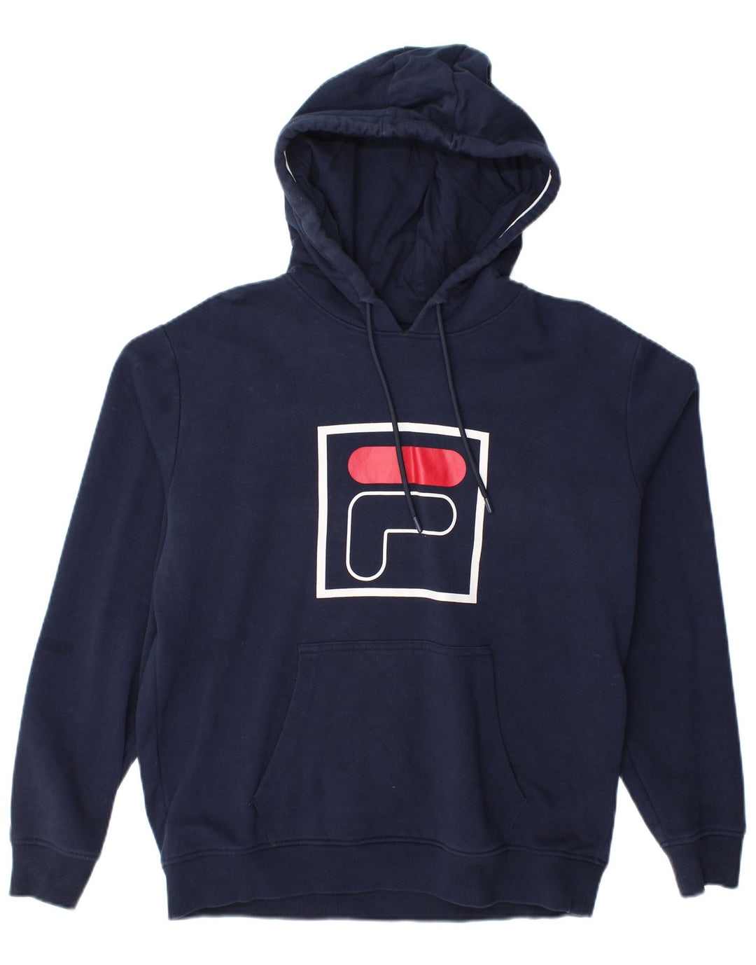Fila Pull à Capuche Graphique Homme Bleu Marine Moyen Coton