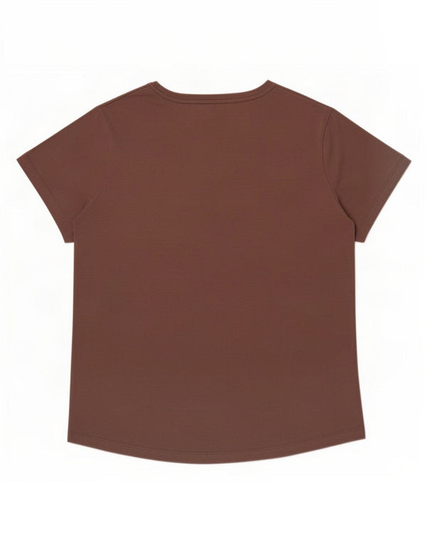 Puma T-shirt pour femme UK 14 Large Marron Coton