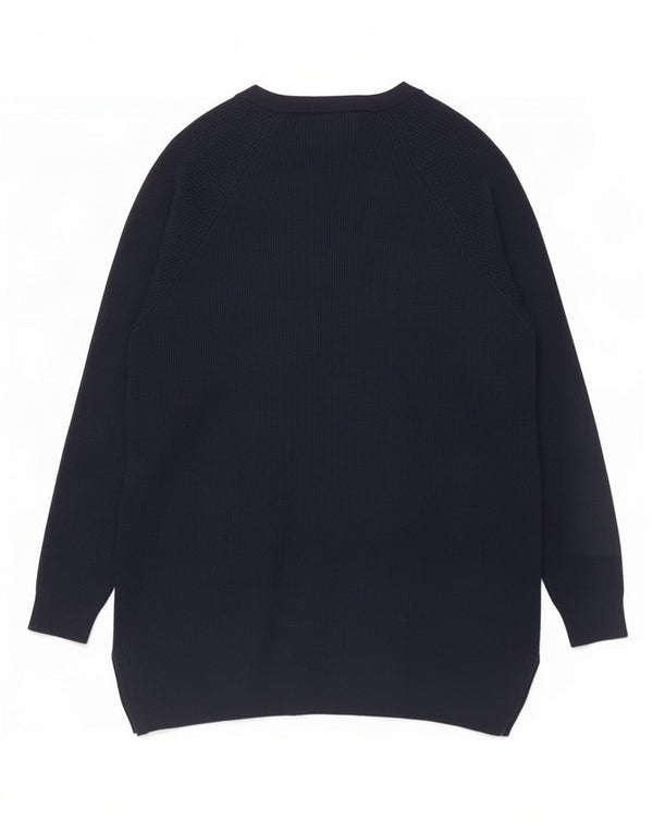 Marks & Spencer Pull Cardigan Ouvert pour Femme UK 14 Medium Bleu Marine Viscose