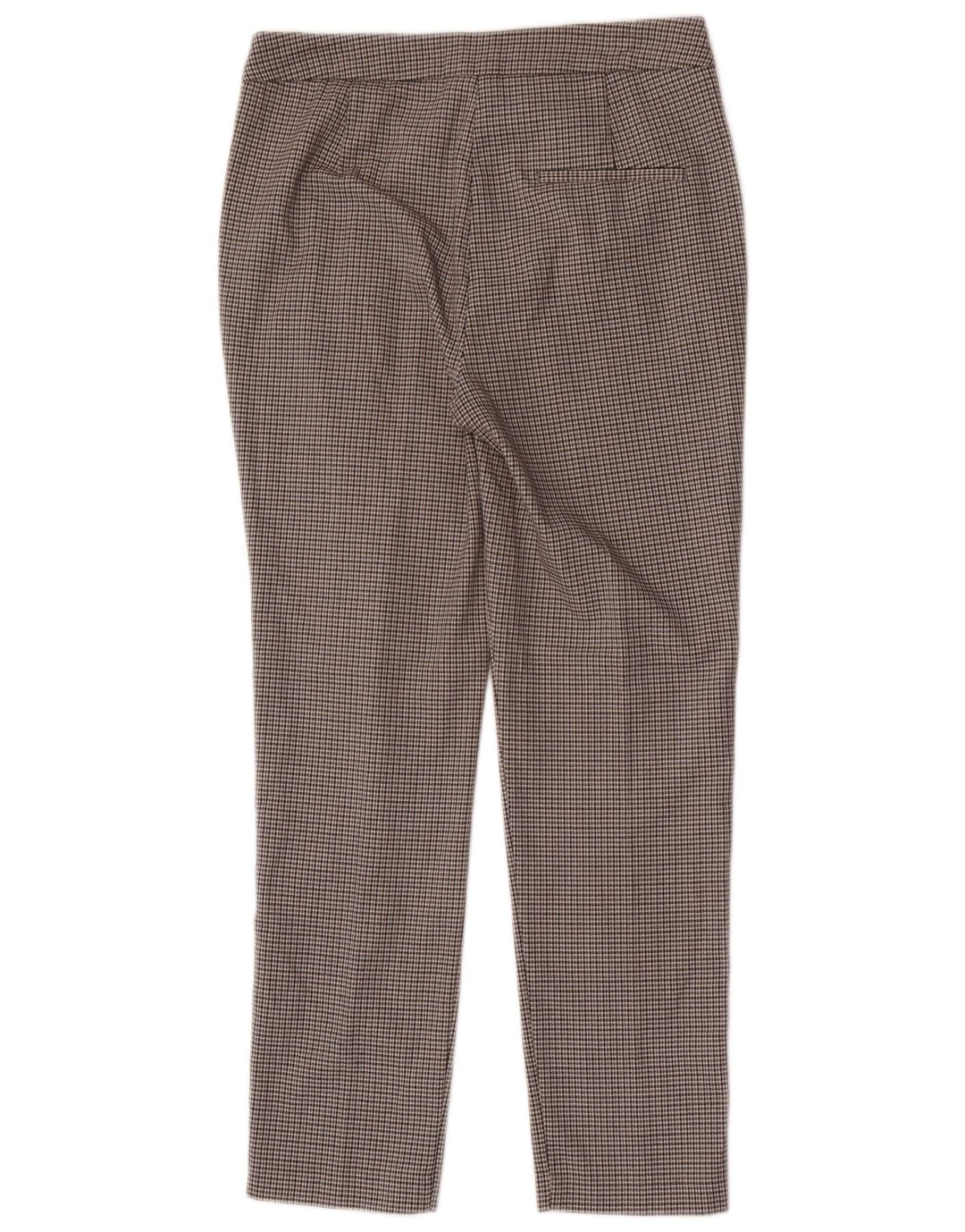 Pantalon Chino Slim Femme Zara Moyen W28 L27 Gris Pied De Poule Polyester