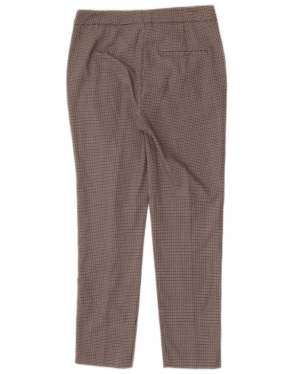 Pantalon Chino Slim Femme Zara Moyen W28 L27 Gris Pied De Poule Polyester