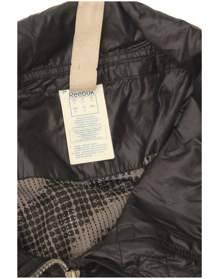 Reebok Veste Bomber Homme UK 42 XL Noir Nylon