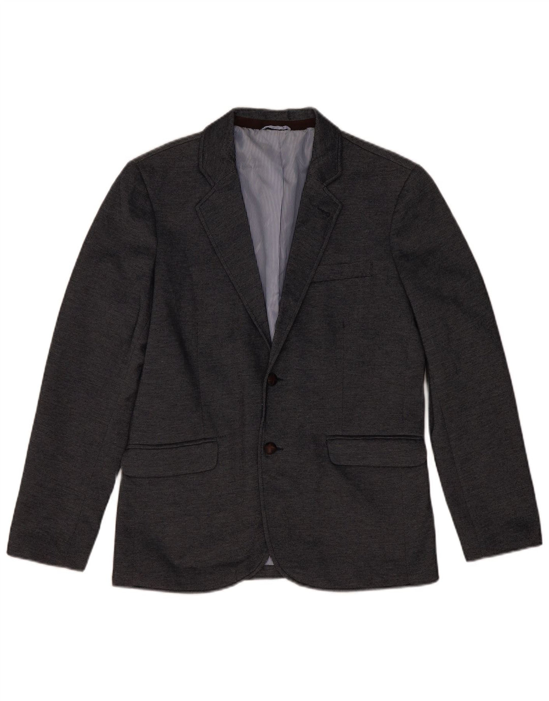 ZARA Veste blazer à 2 boutons pour homme EU 48 Gris moyen Polyester