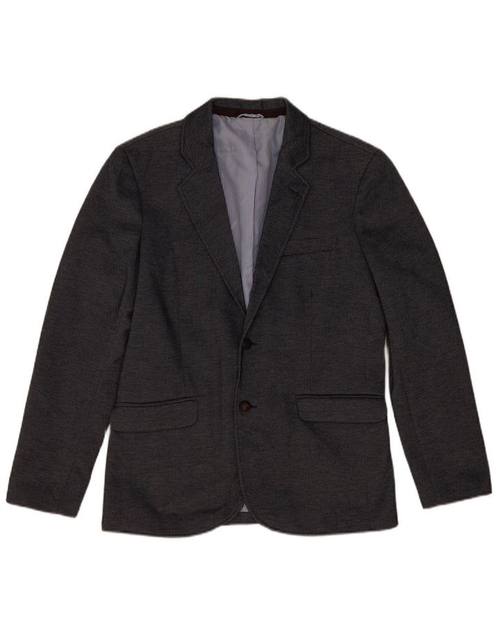 ZARA Veste blazer à 2 boutons pour homme EU 48 Gris moyen Polyester