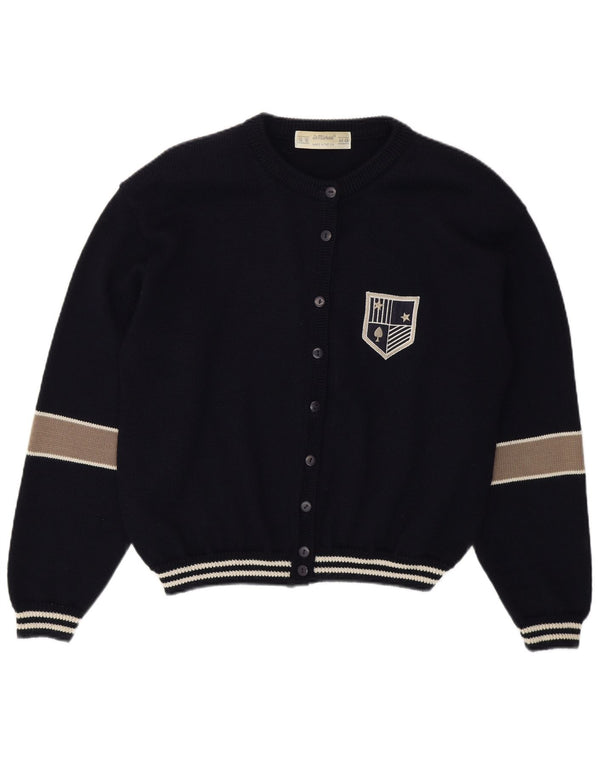 St Michael Pull Cardigan Femme UK 16/18 Grand Bleu Marine Colorblock