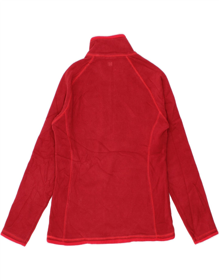 MOUNTAIN WAREHOUSE Womens Zip Neck Fleece Jumper UK 8 Small Red Vintage Mountain Warehouse and Second-Hand Mountain Warehouse from Messina Hembry 