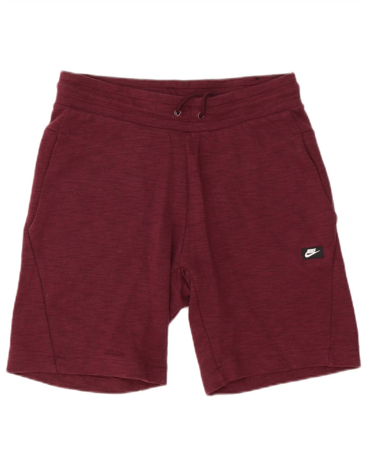 Nike Short de sport en coton bordeaux moyen pour homme