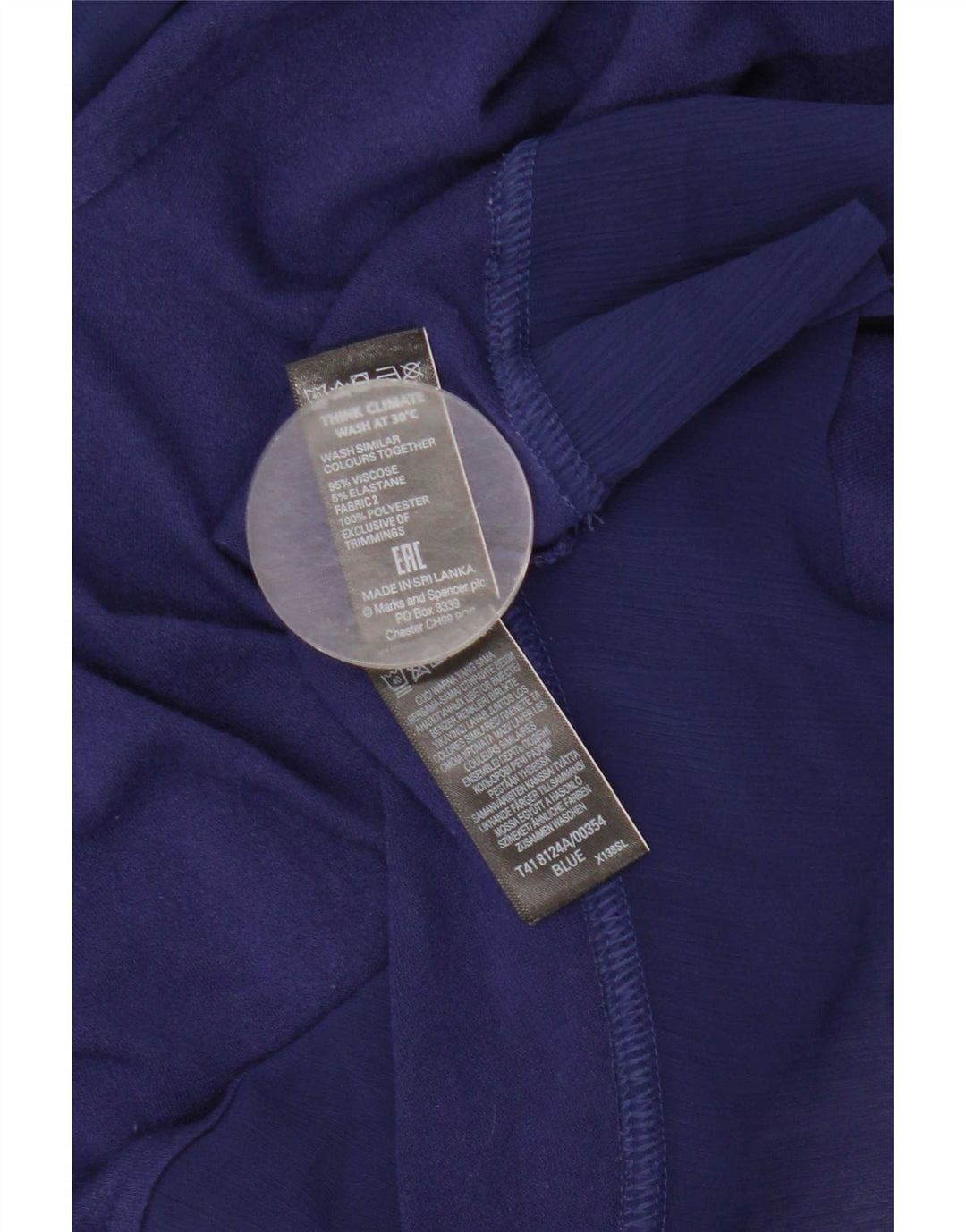 Marks & Spencer Chemisier pour femme UK 16 Large Bleu marine Viscose