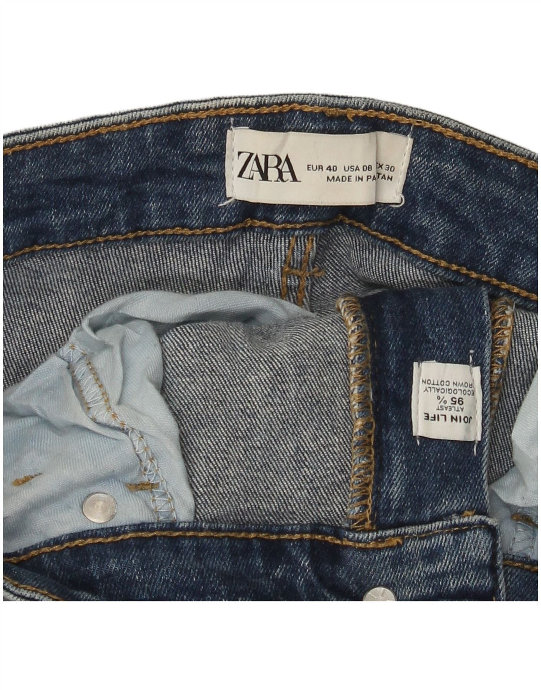 Zara Jean Bootcut Femme EU 40 Moyen W30 L26 Coton Bleu