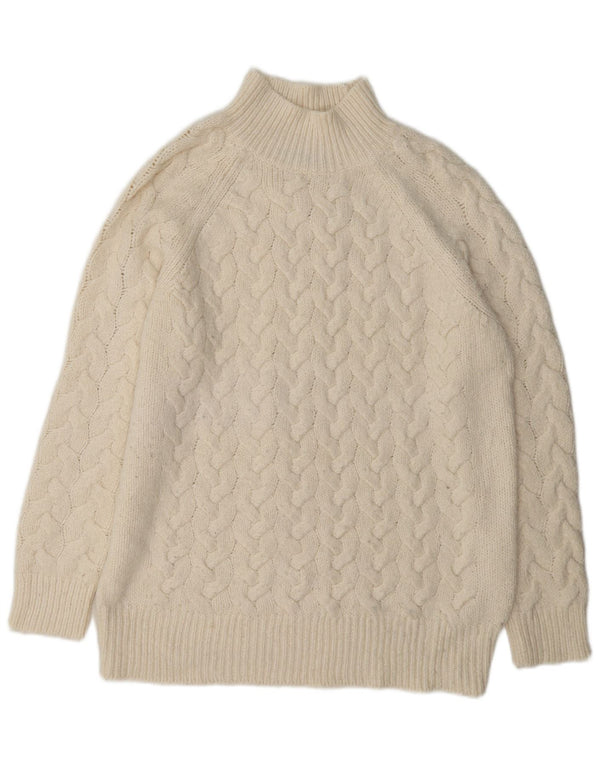 Marks & Spencer Pull col roulé pour femme UK 14 Medium Off White Cl