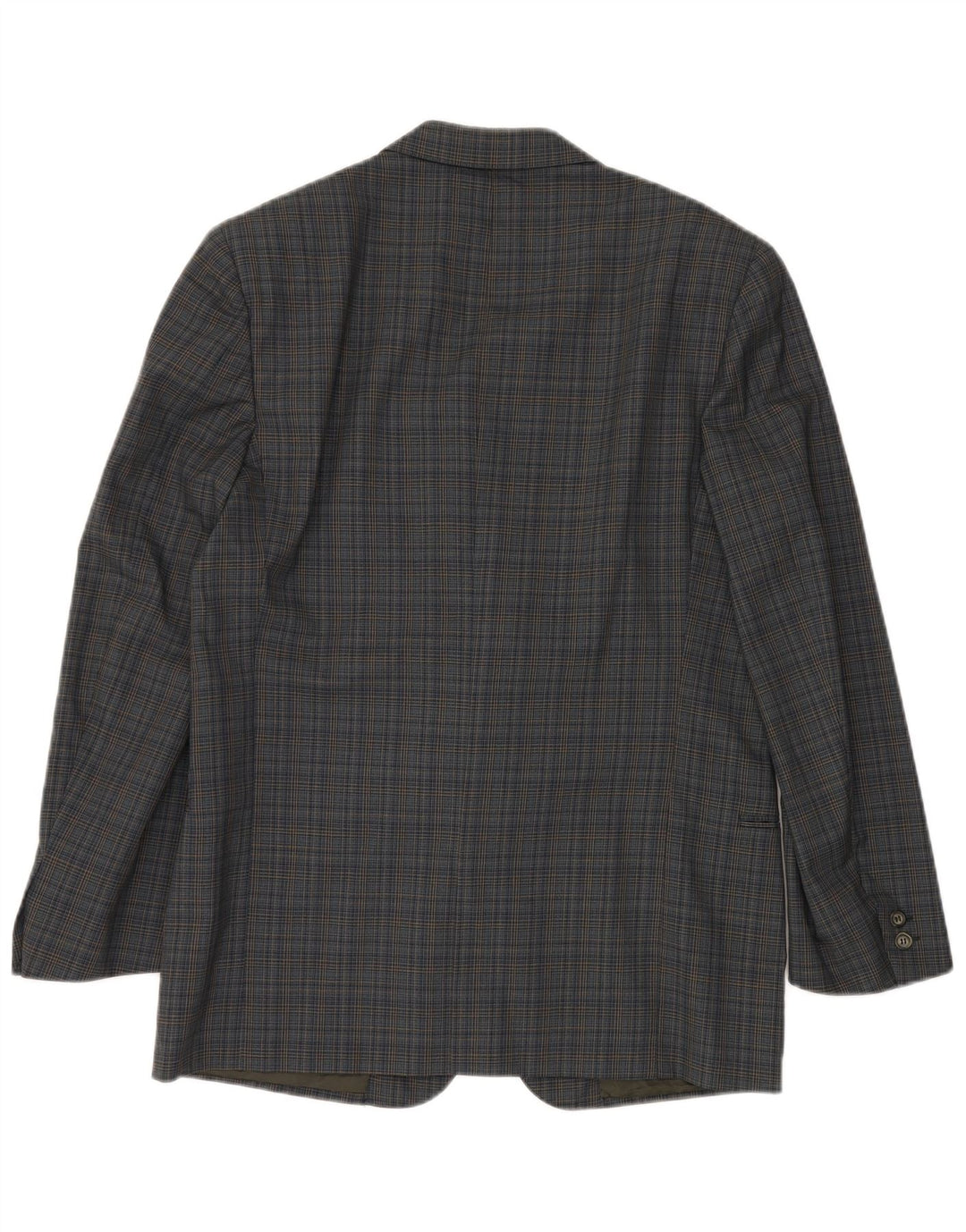 VALENTINO Veste Blazer 2 Boutons Homme IT 50 Grand Carreau Bleu Viscose