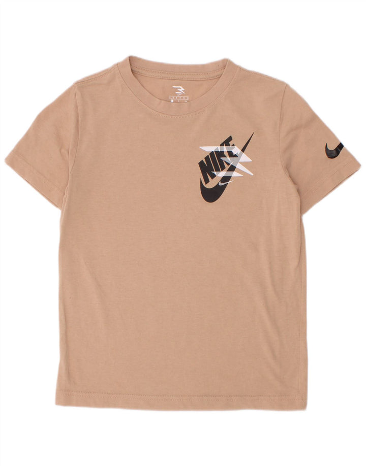 Nike Garçons Graphic T-Shirt Top 8-9 ans Petit Beige