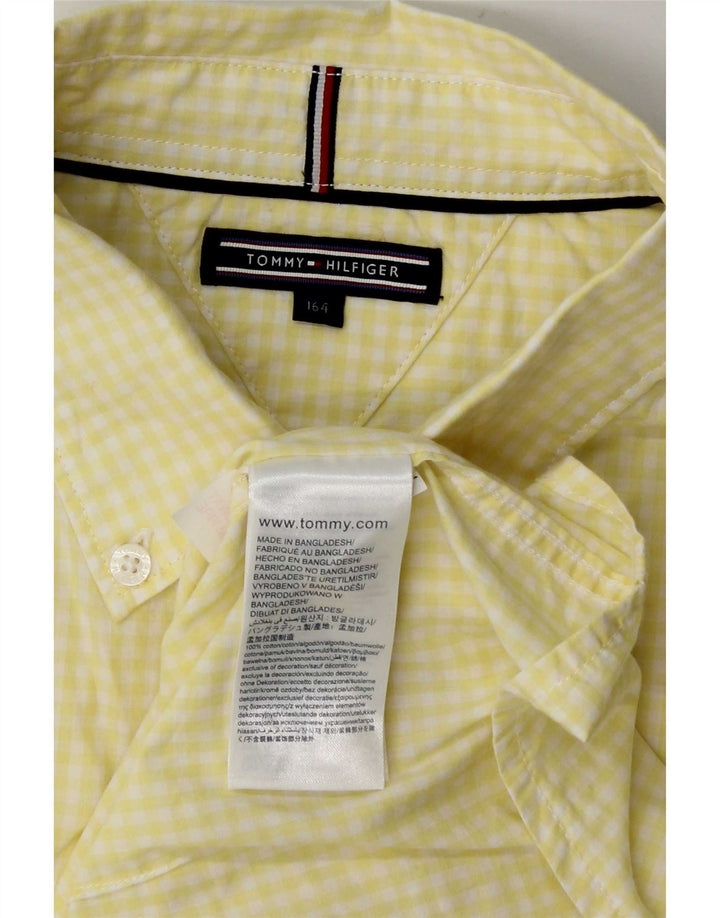 Tommy Hilfiger Chemise Garçon 14-15 ans Jaune Vichy Coton