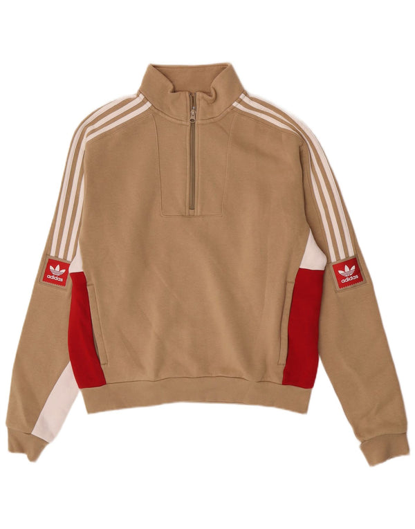 Adidas Sweat-shirt coupe ample pour homme Beige Colorblock