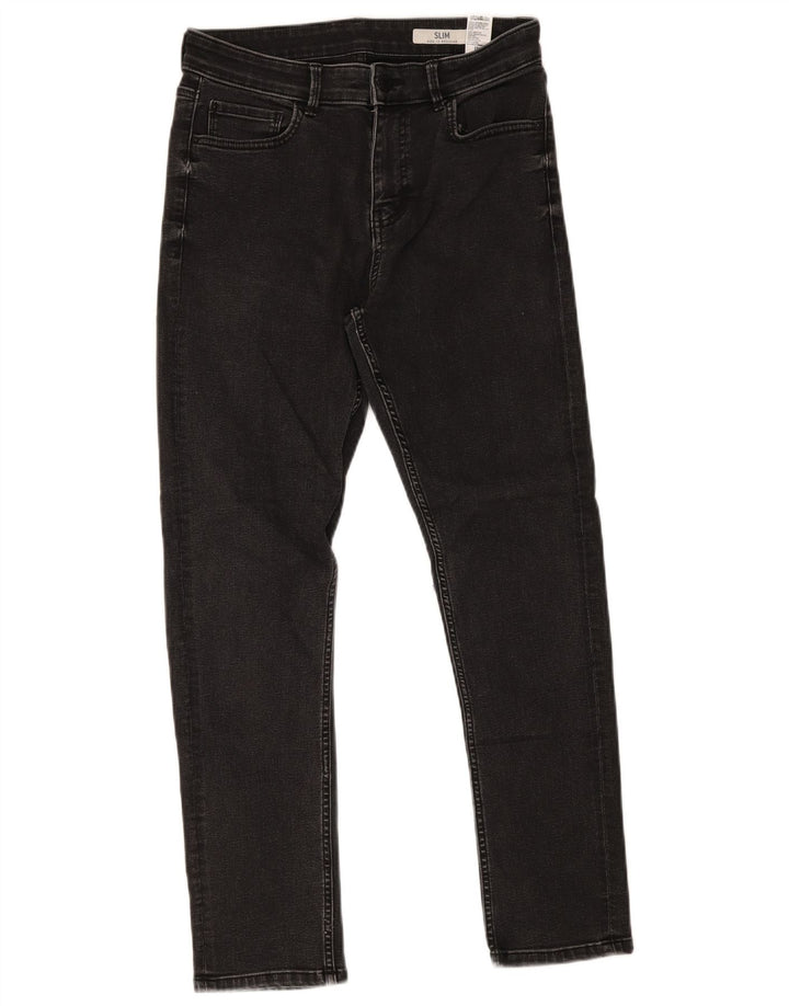 Marks & Spencer Jean slim pour femme UK 12 Medium W30 L27 Gris Coton