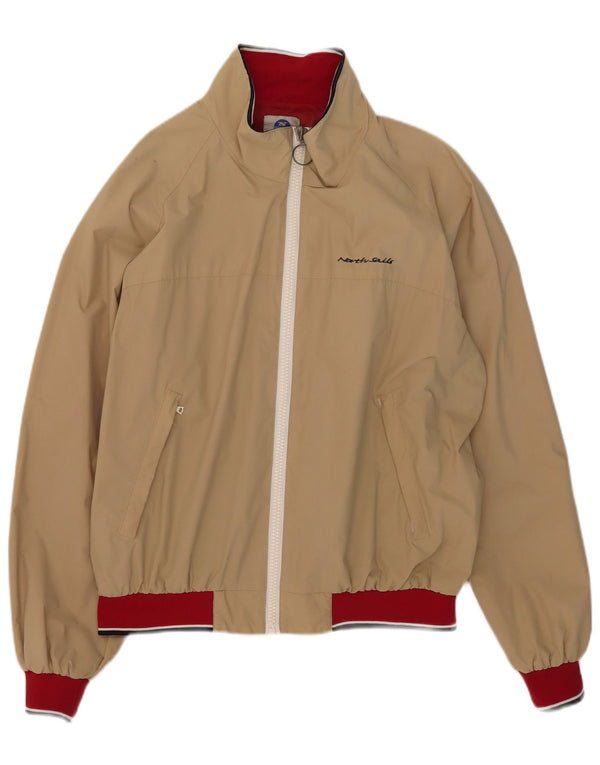 North Sails Veste de Pluie Homme UK 42 XL Beige Colorblock Nylon