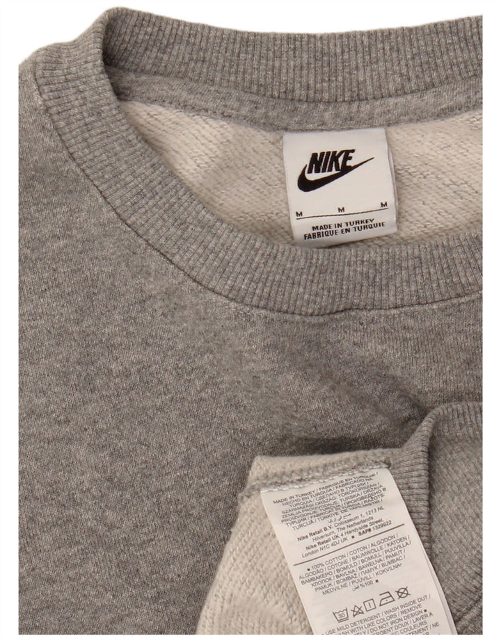 NIKE Sweat-shirt surdimensionné pour femme UK 14 Coton gris moyen