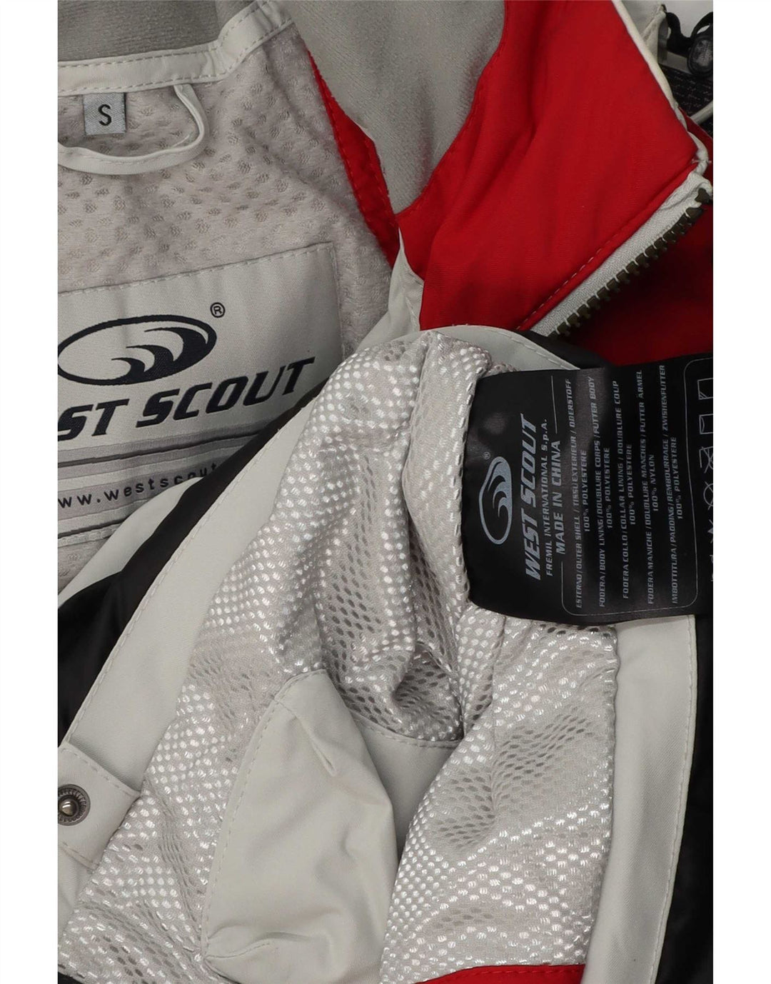 West Scout Veste de ski coupe ample pour homme UK 36 Petit Gris Colorblock Polyester