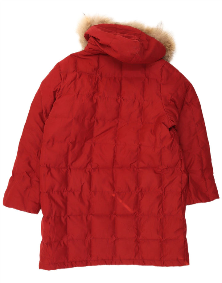 BRUGI Manteau matelassé à capuche surdimensionné pour femme IT 50 XL Rouge Polyester