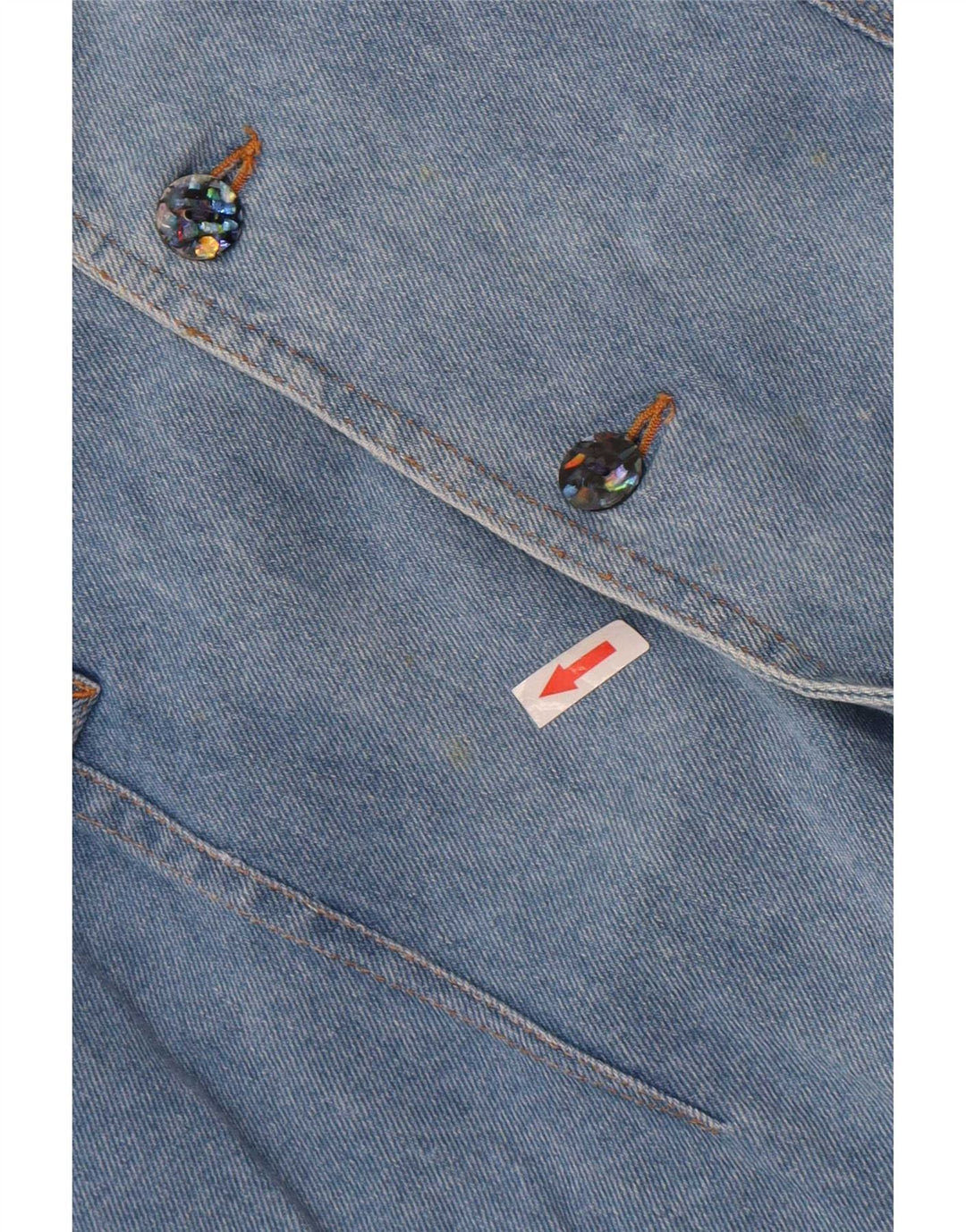 POP 84 Veste blazer en jean à 2 boutons pour femme UK 10 Petit Bleu