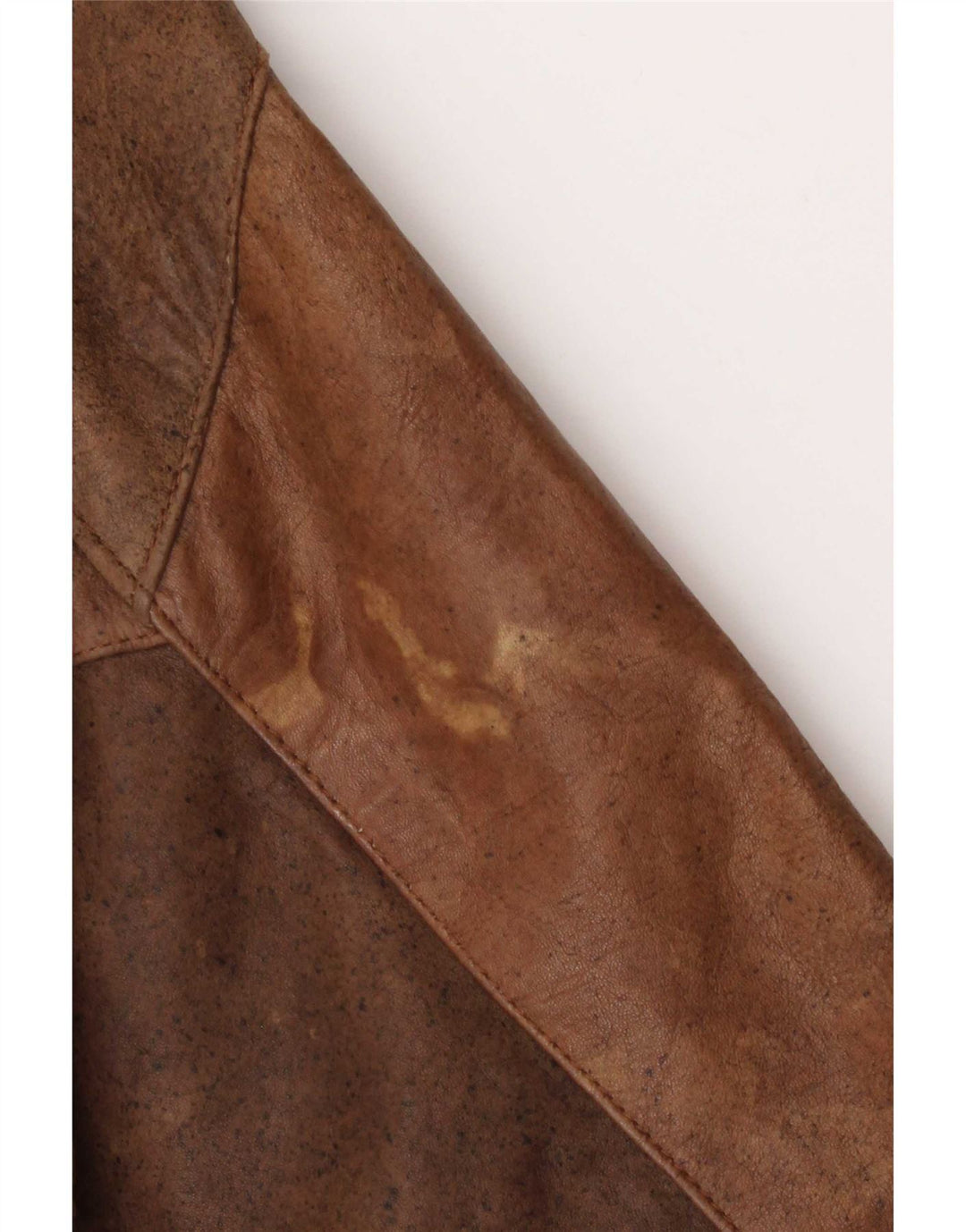 veste en cuir homme vintage UK 40 Grand Marron