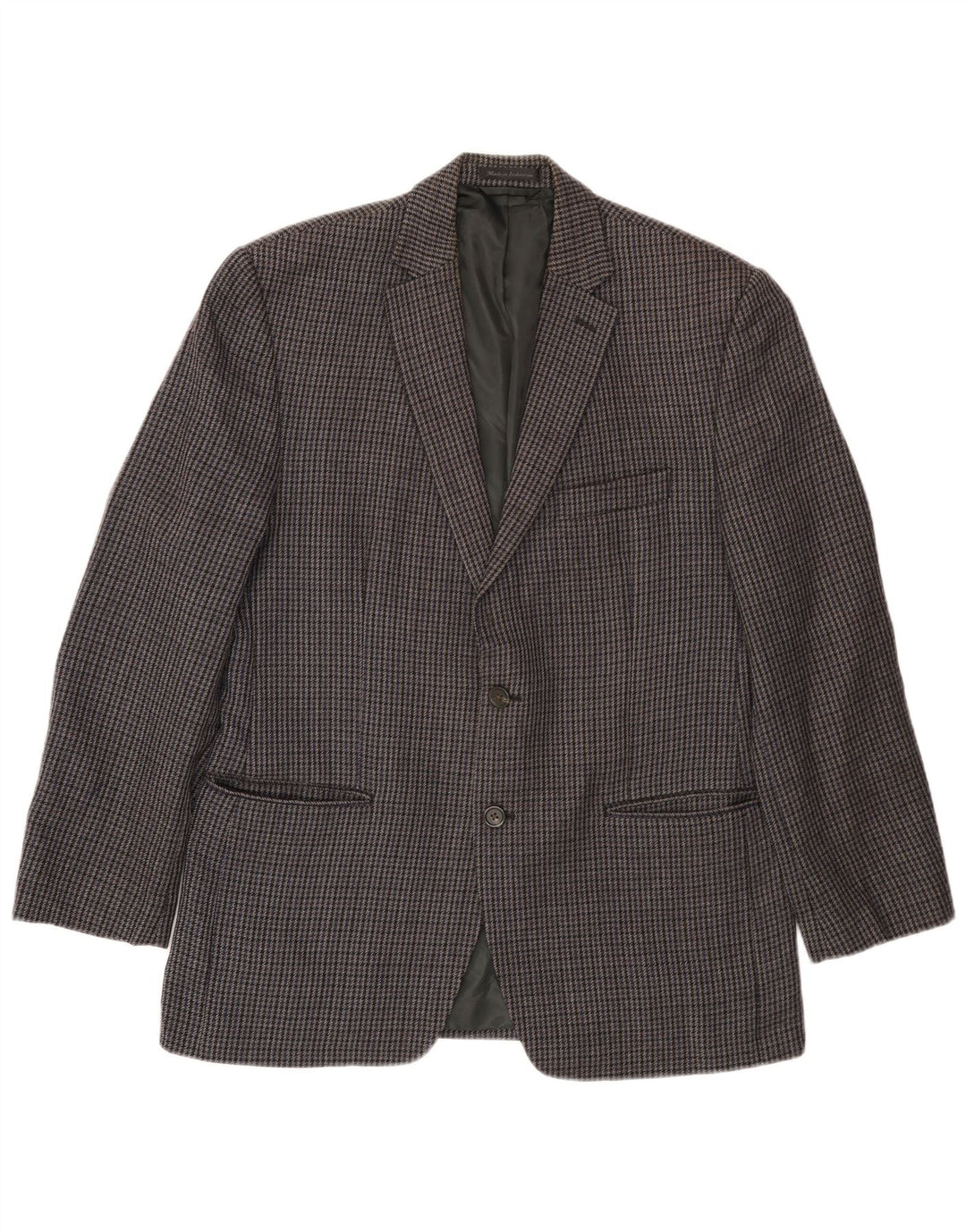 Chaps Veste Blazer 2 Boutons Homme UK 38 Pied-de-Poule Gris Moyen