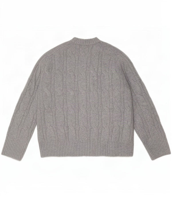 Abercrombie & Fitch Pull à col rond pour femme UK 14 Gris moyen