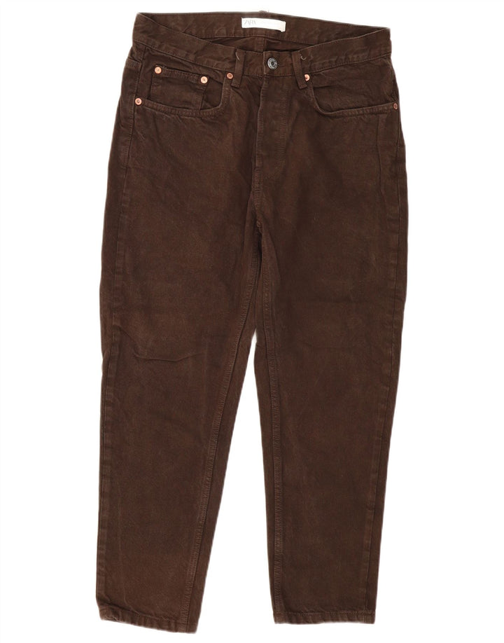 ZARA Jean court pour homme EU 40 Medium W31 L25 Marron Coton