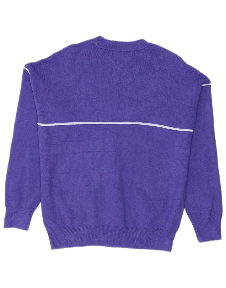 Marks & Spencer Pull ras du cou pour femme UK 14 Bleu moyen Viscose