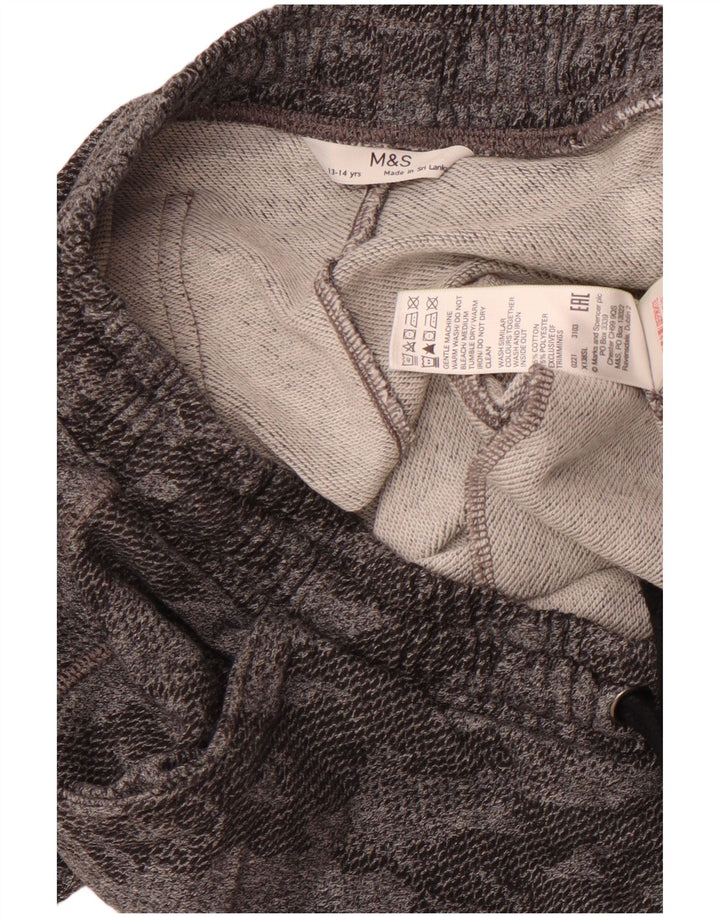 MARKS & SPENCER Short de Sport Garçon 13-14 Ans Gris Camouflage Coton