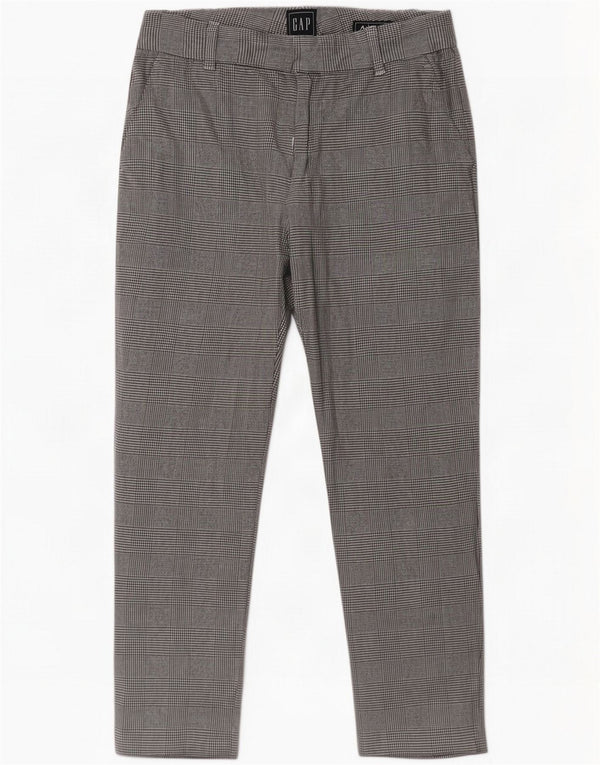 Gap Pantalon court taille haute pour femme US 4 Small W26 L23 Gris Pied-de-poule