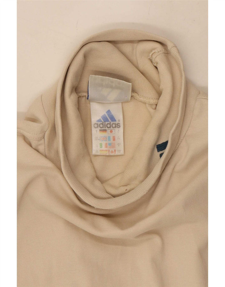 Adidas Haut à manches longues pour homme UK 38/40 Coton beige moyen