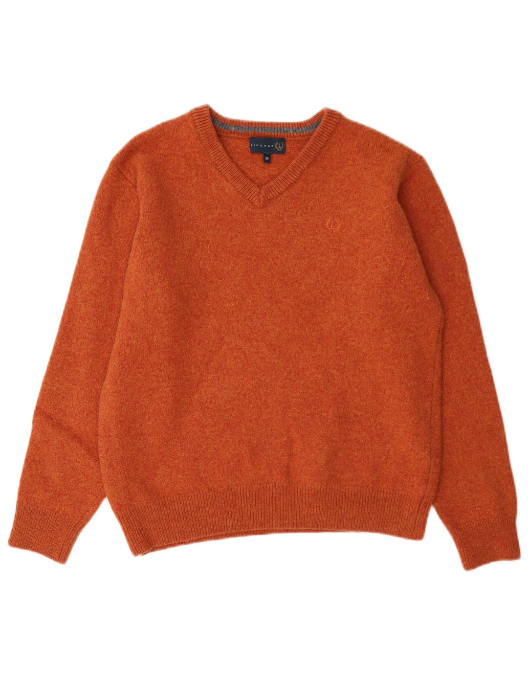 Lincoln Pull col en V pour femme UK 44 Laine orange moyen